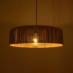 KYCLOS 203-0044 Boho Κρεμαστό Φωτιστικό Οροφής με Ντουί 1 x E27 AC 220-240V IP20 - Μπεζ - M55 x Π55 x Υ20cm