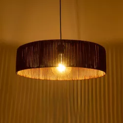 KYCLOS 203-0045 Boho Κρεμαστό Φωτιστικό Οροφής με Ντουί 1 x E27 AC 220-240V IP20 - Καφέ - M55 x Π55 x Υ20cm