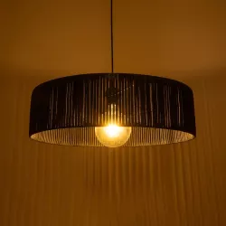 KYCLOS 203-0046 Boho Κρεμαστό Φωτιστικό Οροφής με Ντουί 1 x E27 AC 220-240V IP20 - Μαύρο - M55 x Π55 x Υ20cm