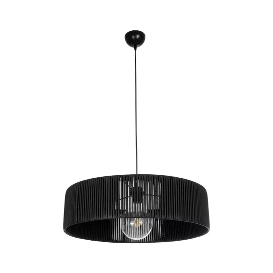 KYCLOS 203-0046 Boho Κρεμαστό Φωτιστικό Καπέλο Μονόφωτο 1 x E27 IP20 Μαύρο Rattan - M55 x Π55 x Υ20cm KYCLOS 203-0046 Boho Κρεμαστό Φωτιστικό Καπέλο Μονόφωτο 1 x E27 IP20 Μαύρο Rattan - M55 x Π55 x Υ20cm