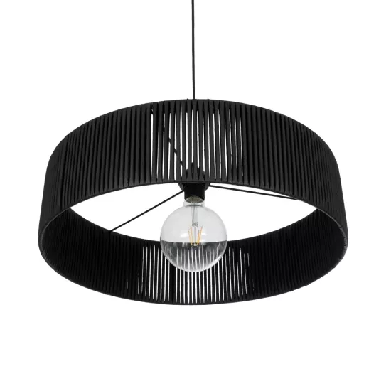 KYCLOS 203-0046 Boho Κρεμαστό Φωτιστικό Καπέλο Μονόφωτο 1 x E27 IP20 Μαύρο Rattan - M55 x Π55 x Υ20cm KYCLOS 203-0046 Boho Κρεμαστό Φωτιστικό Καπέλο Μονόφωτο 1 x E27 IP20 Μαύρο Rattan - M55 x Π55 x Υ20cm
