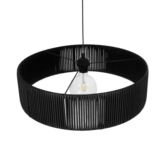 KYCLOS 203-0046 Boho Κρεμαστό Φωτιστικό Καπέλο Μονόφωτο 1 x E27 IP20 Μαύρο Rattan - M55 x Π55 x Υ20cm KYCLOS 203-0046 Boho Κρεμαστό Φωτιστικό Καπέλο Μονόφωτο 1 x E27 IP20 Μαύρο Rattan - M55 x Π55 x Υ20cm