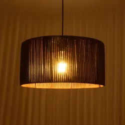 KYCLOS 203-0047 Boho Κρεμαστό Φωτιστικό Οροφής με Ντουί 1 x E27 AC 220-240V IP20 - Καφέ - M40 x Π40 x Υ25.5cm