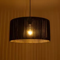 KYCLOS 203-0048 Boho Κρεμαστό Φωτιστικό Οροφής με Ντουί 1 x E27 AC 220-240V IP20 - Μαύρο - M40 x Π40 x Υ25.5cm