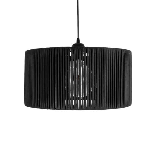 KYCLOS 203-0048 Boho Κρεμαστό Φωτιστικό Καπέλο Μονόφωτο 1 x E27 IP20 Μαύρο Rattan - M40 x Π40 x Υ25.5cm KYCLOS 203-0048 Boho Κρεμαστό Φωτιστικό Καπέλο Μονόφωτο 1 x E27 IP20 Μαύρο Rattan - M40 x Π40 x Υ25.5cm