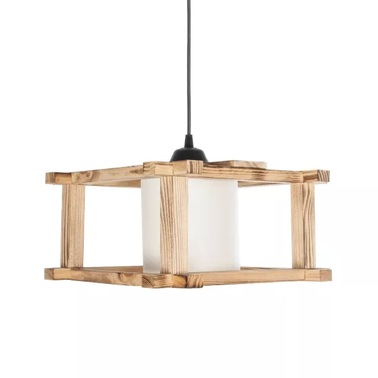 CUP 203-0053 Vintage Κρεμαστό Φωτιστικό Οροφής με Ντουί 1 x E27 AC 220-240V IP20 - Μπεζ & Λευκό - Μ32 x Π32 x Υ20cm