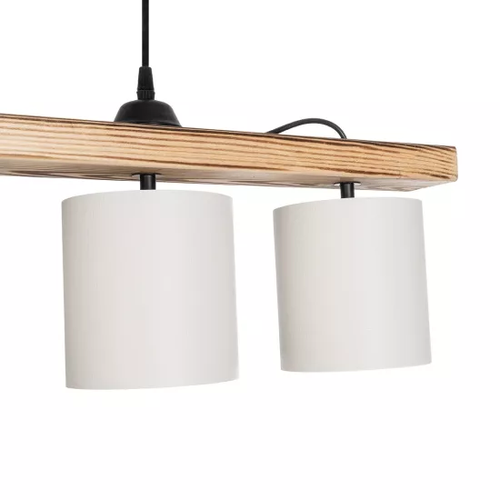 CUP 203-0054 Vintage Κρεμαστό Φωτιστικό Οροφής με Ντουί 5 x E27 AC 220-240V IP20 - Μπεζ & Λευκό - Μ100 x Π14 x Υ24cm