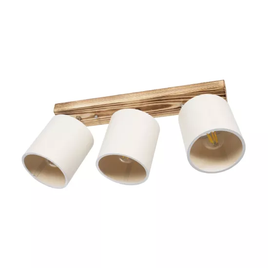 CUP 203-0055 Vintage Φωτιστικό Οροφής με Ντουί 3 x E27 AC 220-240V IP20 - Λευκό & Μπεζ - Μ60 x Π14 x Υ26cm