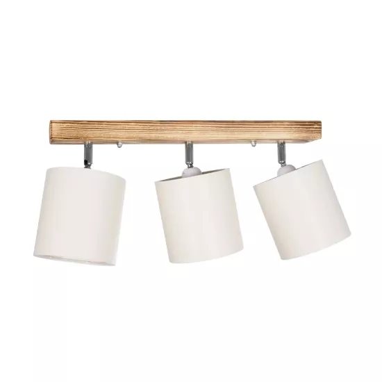 CUP 203-0055 Vintage Φωτιστικό Οροφής με Ντουί 3 x E27 AC 220-240V IP20 - Λευκό & Μπεζ - Μ60 x Π14 x Υ26cm