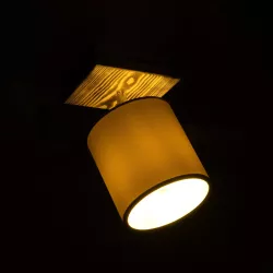 CUP 203-0057 Vintage Φωτιστικό Οροφής με Ντουί 1 x E27 AC 220-240V IP20 - Λευκό & Μπεζ - Μ14.5 x Π14.5 x Υ25cm