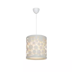 PETAL 203-0065 Μοντέρνο Κρεμαστό Φωτιστικό Οροφής με Ντουί 1 x E27 AC 220-240V IP20 - Λευκό - Μ23 x Π23 x Υ30cm