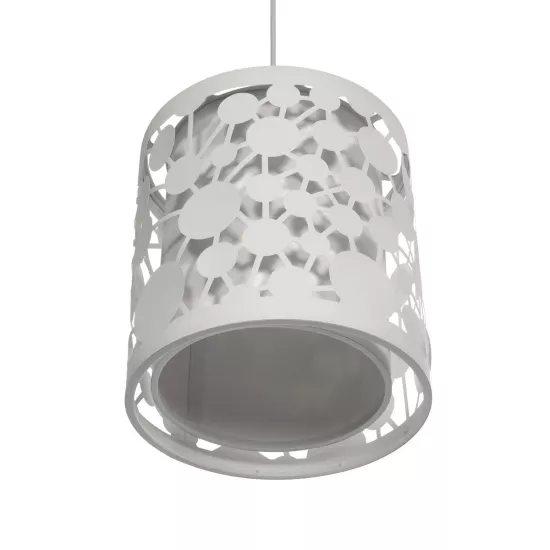PETAL 203-0065 Μοντέρνο Κρεμαστό Φωτιστικό Καπέλο Μονόφωτο 1 x E27 IP20 Λευκό Πλαστικό - Μ23 x Π23 x Υ30cm