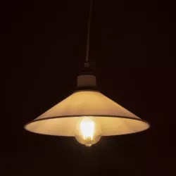 FERRO 203-0087 Μοντέρνο Κρεμαστό Φωτιστικό Οροφής με Ντουί 1 x E27 AC 220-240V IP20 - Λευκό - Μ30 x Π30 x Υ15cm