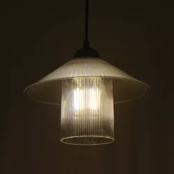 PROMO 203-0089 Μοντέρνο Κρεμαστό Φωτιστικό Οροφής με Ντουί 1 x E27 AC 220-240V IP20 - Μαύρο & Μαύρο Φιμέ - Μ25.5 x Π25.5 x Υ20cm