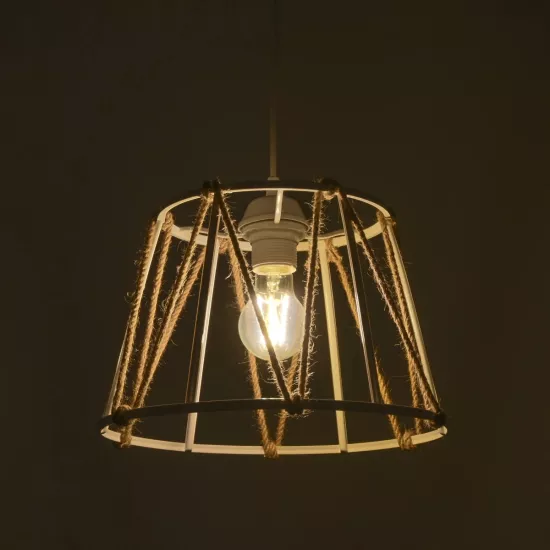 JUTE 203-0092 Μοντέρνο Κρεμαστό Φωτιστικό Σχοινί Μονόφωτο 1 x E27 IP20 Μπεζ Πλαστικό με Μπεζ Σχοινί - Μ30 x Π30 x Υ23cm JUTE 203-0092 Μοντέρνο Κρεμαστό Φωτιστικό Σχοινί Μονόφωτο 1 x E27 IP20 Μπεζ Πλαστικό με Μπεζ Σχοινί - Μ30 x Π30 x Υ23cm