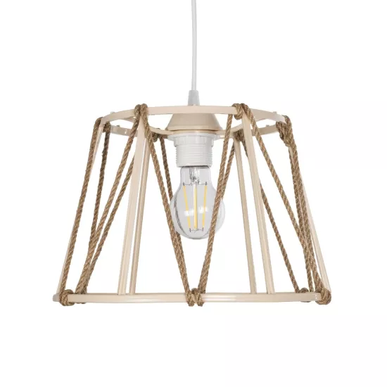 JUTE 203-0092 Μοντέρνο Κρεμαστό Φωτιστικό Σχοινί Μονόφωτο 1 x E27 IP20 Μπεζ Πλαστικό με Μπεζ Σχοινί - Μ30 x Π30 x Υ23cm JUTE 203-0092 Μοντέρνο Κρεμαστό Φωτιστικό Σχοινί Μονόφωτο 1 x E27 IP20 Μπεζ Πλαστικό με Μπεζ Σχοινί - Μ30 x Π30 x Υ23cm