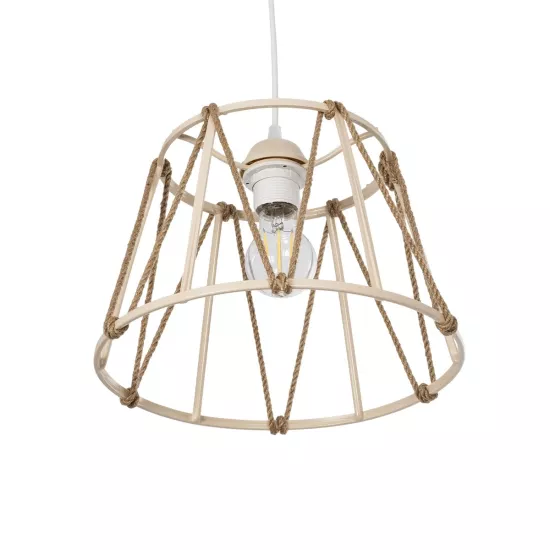 JUTE 203-0092 Μοντέρνο Κρεμαστό Φωτιστικό Σχοινί Μονόφωτο 1 x E27 IP20 Μπεζ Πλαστικό με Μπεζ Σχοινί - Μ30 x Π30 x Υ23cm JUTE 203-0092 Μοντέρνο Κρεμαστό Φωτιστικό Σχοινί Μονόφωτο 1 x E27 IP20 Μπεζ Πλαστικό με Μπεζ Σχοινί - Μ30 x Π30 x Υ23cm