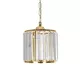 GLAMOROUS 203-0093 Κλασικό Κρεμαστό Φωτιστικό Κρύσταλλα Μονόφωτο 1 x E27 IP20 Χρυσό Μέταλλο με Διάφανο Κρύσταλλο - Μ19 x Π19 x Υ16.5cm