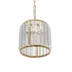 GLAMOROUS 203-0093 Κλασικό Κρεμαστό Φωτιστικό Κρύσταλλα Μονόφωτο 1 x E27 IP20 Χρυσό Μέταλλο με Διάφανο Κρύσταλλο - Μ19 x Π19 x Υ16.5cm