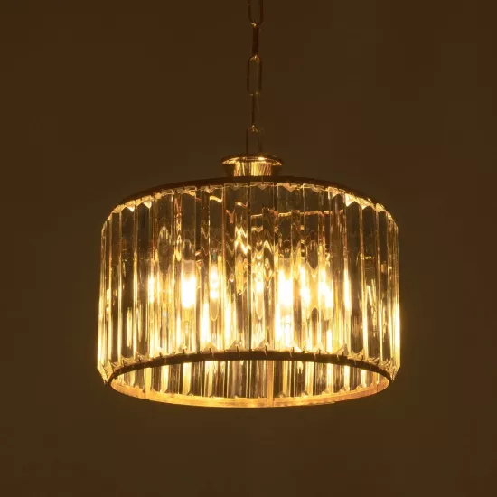 GLAMOROUS 203-0094 Κλασικό Κρεμαστό Φωτιστικό Κρύσταλλα Τρίφωτο 3 x E27 IP20 Χρυσό Μεταλλό με Διάφανο Κρύσταλλο - Μ28 x Π28 x Υ21.5cm GLAMOROUS 203-0094 Κλασικό Κρεμαστό Φωτιστικό Κρύσταλλα Τρίφωτο 3 x E27 IP20 Χρυσό Μεταλλό με Διάφανο Κρύσταλλο - Μ28 x Π28 x Υ21.5cm
