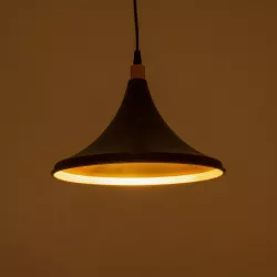 MARBLE 203-0099 Μοντέρνο Κρεμαστό Φωτιστικό Οροφής με Ντουί 1 x E27 AC 220-240V IP20 - Μαύρο & Χρυσό - Μ30 x Π30 x Υ20cm