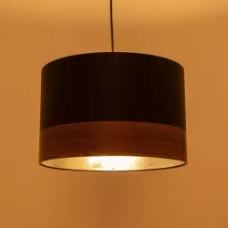 ZYKLUS 203-0101 Μοντέρνο Κρεμαστό Φωτιστικό Οροφής με Ντουί 1 x E27 AC 220-240V IP20 - Μαύρο & Καφέ - Μ36 x Π36 x Υ25cm