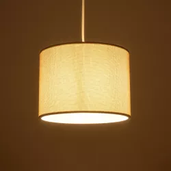 BLAZE 203-0107 Μοντέρνο Κρεμαστό Φωτιστικό Οροφής με Ντουί 1 x E27 AC 220-240V IP20 - Μπεζ - Μ22 x Π22 x Υ20cm