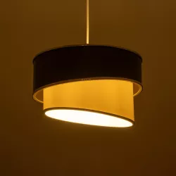 SONIA 203-0116 Μοντέρνο Κρεμαστό Φωτιστικό Οροφής με Ντουί 1 x E27 AC 220-240V IP20 - Γκρι & Λευκό - Μ30 x Π30 x Υ24cm