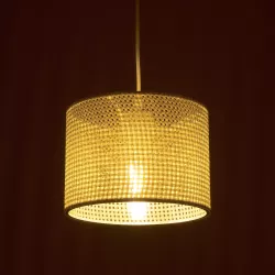 CLAIRIE 203-0134 Μοντέρνο Κρεμαστό Φωτιστικό Οροφής με Ντουί 1 x E27 AC 220-240V IP20 - Μπεζ - Μ22 x Π22 x Υ18cm