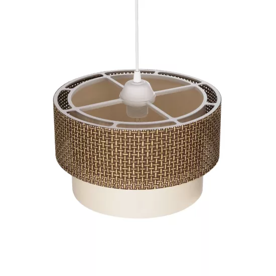 SISSIE 203-0138 Μοντέρνο Κρεμαστό Φωτιστικό Καπέλο Μονόφωτο 1 x E27 IP20 Καφέ & Μπεζ Ύφασμα - Μ30 x Π30 x Υ93cm SISSIE 203-0138 Μοντέρνο Κρεμαστό Φωτιστικό Καπέλο Μονόφωτο 1 x E27 IP20 Καφέ & Μπεζ Ύφασμα - Μ30 x Π30 x Υ93cm