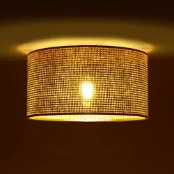 CILIO 203-0156 Μοντέρνο Φωτιστικό Οροφής με Ντουί 1 x E27 AC 220-240V IP20 - Καφέ - Μ38 x Π38 x Υ23cm