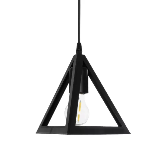 TRIANGLE 203-0159 Μοντέρνο Κρεμαστό Φωτιστικό Καμπάνα Μονόφωτο 1 x E27 IP20 Μάυρο Πλαστικό - Μ24 x Π24 x Υ86cm TRIANGLE 203-0159 Μοντέρνο Κρεμαστό Φωτιστικό Καμπάνα Μονόφωτο 1 x E27 IP20 Μάυρο Πλαστικό - Μ24 x Π24 x Υ86cm