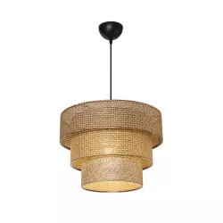 LEVEL 203-0171 Μοντέρνο Κρεμαστό Φωτιστικό Οροφής με Ντουί 1 x E27 AC 220-240V IP20 - Καφέ - Μ39 x Π39 x Υ30cm