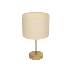 WIZ 203-0180 Μοντέρνο Επιτραπέζιο Φωτιστικό Πορτατίφ με Ντουί 1 x E27 AC 220-240V IP20 - Χρυσο & Μπεζ - Μ22 x Π22 x Υ36.5cm