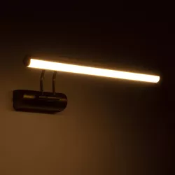 REFINE 203-0186 Μοντέρνο Φωτιστικό Τοίχου - Απλίκα Καθρέπτη Μπάνιου LED 7W 640lm 120° AC 220-240V IP44 Θερμό Λευκό 2700K - Lumileds SMD Chip - Μπρούτζινο - Μ35 x Π21 x Υ12cm - 2 Χρόνια Εγγύηση