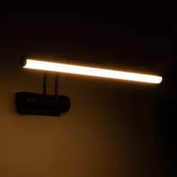 REFINE 203-0188 Μοντέρνο Φωτιστικό Τοίχου - Απλίκα Καθρέπτη Μπάνιου LED 7W 640lm 120° AC 220-240V IP44 Θερμό Λευκό 2700K - Lumileds SMD Chip - Μαύρο Ματ - Μ35 x Π21 x Υ12cm - 2 Χρόνια Εγγύηση