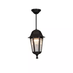 VITRO 203-0189 Vintage Φωτιστικό Οροφής με Ντουί 1 x E27 AC 220-240V IP44 - Μαύρο - Μ17 x Π17 x Υ28cm