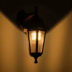 VITRO 203-0196 Vintage Φωτιστικό Τοίχου - Απλίκα με Ντουί 1 x E27 AC 220-240V IP44 - Χάλκινο - Μ17 x Π20 x Υ36cm