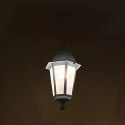 VITRO 203-0199 Vintage Φωτιστικό Οροφής με Ντουί 1 x E27 AC 220-240V IP44 - Λευκό - Μ17 x Π17 x Υ28cm