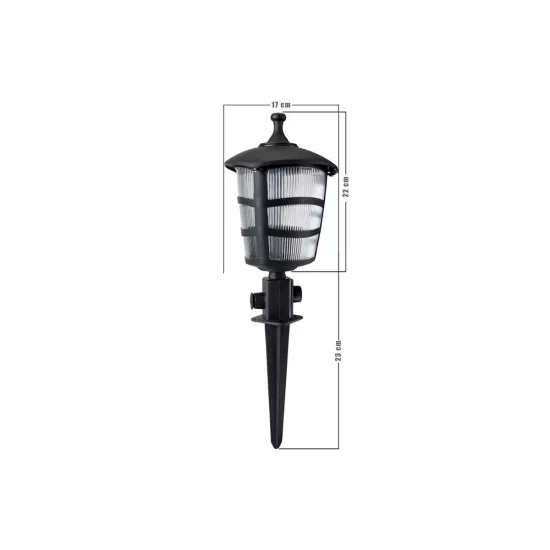 ZARDIN 203-0208 Vintage Καρφωτό Φωτιστικό Φαναράκι Μονόφωτο 1 x E27 IP44 Μαύρο & Διάφανο Πλαστικό - Μ17 x Π17 x Υ45cm ZARDIN 203-0208 Vintage Καρφωτό Φωτιστικό Φαναράκι Μονόφωτο 1 x E27 IP44 Μαύρο & Διάφανο Πλαστικό - Μ17 x Π17 x Υ45cm