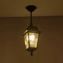 SOLME 203-0209 Vintage Φωτιστικό Οροφής με Ντουί 1 x E27 AC 220-240V IP44 - Μαύρο - Μ15 x Π15 x Υ27cm