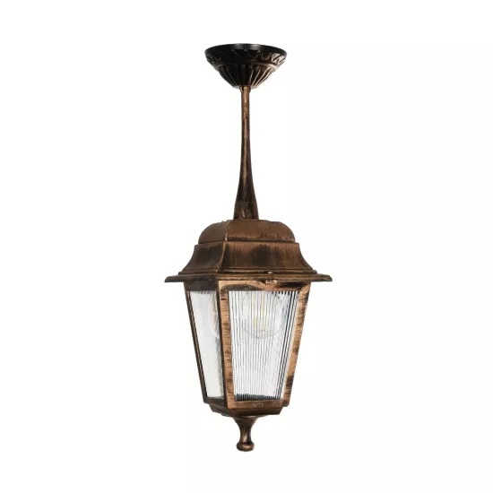 SOLME 203-0214 Vintage Κρεμαστό Φωτιστικό Φαναράκι Μονόφωτο 1 x E27 IP44 Χάλκινο Πλαστικό - Μ15 x Π15 x Υ50cm SOLME 203-0214 Vintage Κρεμαστό Φωτιστικό Φαναράκι Μονόφωτο 1 x E27 IP44 Χάλκινο Πλαστικό - Μ15 x Π15 x Υ27cm