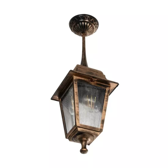 SOLME 203-0214 Vintage Κρεμαστό Φωτιστικό Φαναράκι Μονόφωτο 1 x E27 IP44 Χάλκινο Πλαστικό - Μ15 x Π15 x Υ50cm SOLME 203-0214 Vintage Κρεμαστό Φωτιστικό Φαναράκι Μονόφωτο 1 x E27 IP44 Χάλκινο Πλαστικό - Μ15 x Π15 x Υ27cm