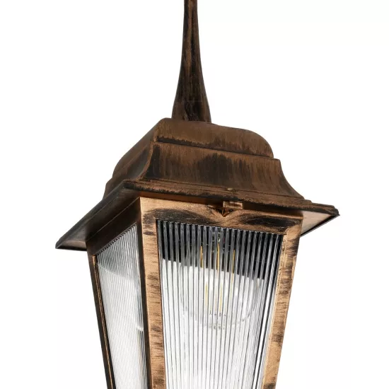 SOLME 203-0214 Vintage Κρεμαστό Φωτιστικό Φαναράκι Μονόφωτο 1 x E27 IP44 Χάλκινο Πλαστικό - Μ15 x Π15 x Υ50cm SOLME 203-0214 Vintage Κρεμαστό Φωτιστικό Φαναράκι Μονόφωτο 1 x E27 IP44 Χάλκινο Πλαστικό - Μ15 x Π15 x Υ27cm