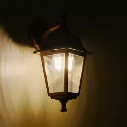 SOLME 203-0216 Vintage Φωτιστικό Τοίχου - Απλίκα με Ντουί 1 x E27 AC 220-240V IP44 - Χάλκινο - Μ15 x Π20 x Υ35cm