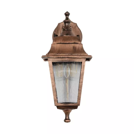 SOLME 203-0216 Vintage Επιτοίχιο Φωτιστικό Φαναράκι Μονόφωτο 1 x E27 IP44 Χάλκινο Πλαστικό - Μ19 x Π15 x Υ35cm SOLME 203-0216 Vintage Επιτοίχιο Φωτιστικό Φαναράκι Μονόφωτο 1 x E27 IP44 Χάλκινο Πλαστικό - Μ19 x Π15 x Υ35cm