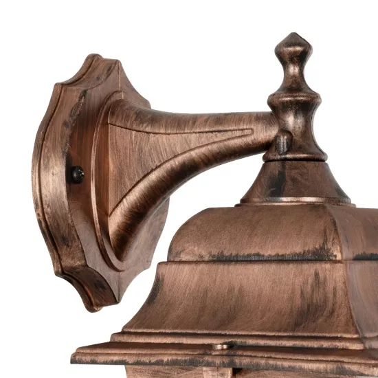 SOLME 203-0216 Vintage Επιτοίχιο Φωτιστικό Φαναράκι Μονόφωτο 1 x E27 IP44 Χάλκινο Πλαστικό - Μ19 x Π15 x Υ35cm SOLME 203-0216 Vintage Επιτοίχιο Φωτιστικό Φαναράκι Μονόφωτο 1 x E27 IP44 Χάλκινο Πλαστικό - Μ19 x Π15 x Υ35cm