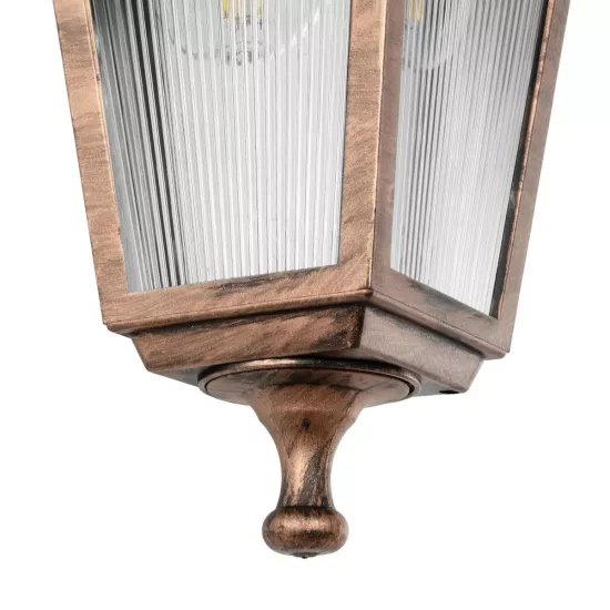 SOLME 203-0216 Vintage Επιτοίχιο Φωτιστικό Φαναράκι Μονόφωτο 1 x E27 IP44 Χάλκινο Πλαστικό - Μ19 x Π15 x Υ35cm SOLME 203-0216 Vintage Επιτοίχιο Φωτιστικό Φαναράκι Μονόφωτο 1 x E27 IP44 Χάλκινο Πλαστικό - Μ19 x Π15 x Υ35cm