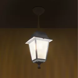 SOLME 203-0219 Vintage Φωτιστικό Οροφής με Ντουί 1 x E27 AC 220-240V IP44 - Λευκό - Μ15 x Π15 x Υ27cm