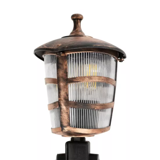 ZARDIN 203-0228 Vintage Καρφωτό Φωτιστικό Φαναράκι Μονόφωτο 1 x E27 IP44 Χάλκινο & Διάφανο Πλαστικό - Μ17 x Π17 x Υ45cm ZARDIN 203-0228 Vintage Καρφωτό Φωτιστικό Φαναράκι Μονόφωτο 1 x E27 IP44 Χάλκινο & Διάφανο Πλαστικό - Μ17 x Π17 x Υ45cm